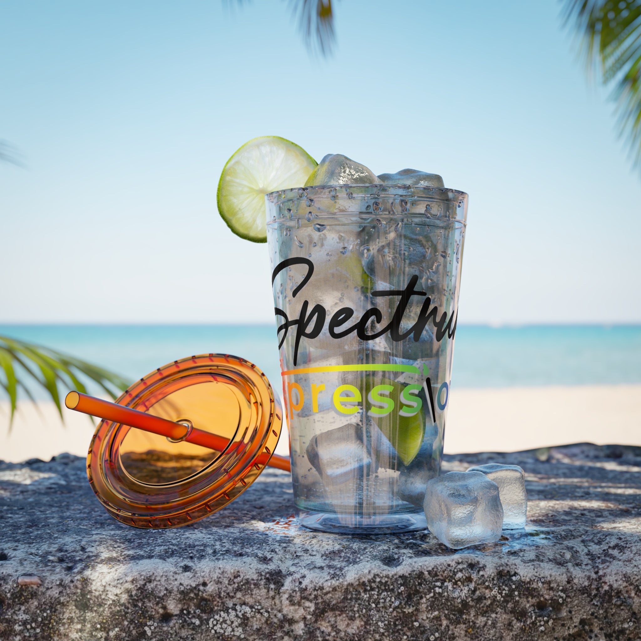 Image of Spectrum Expressions 16 oz Clear Acrylic Tumbler