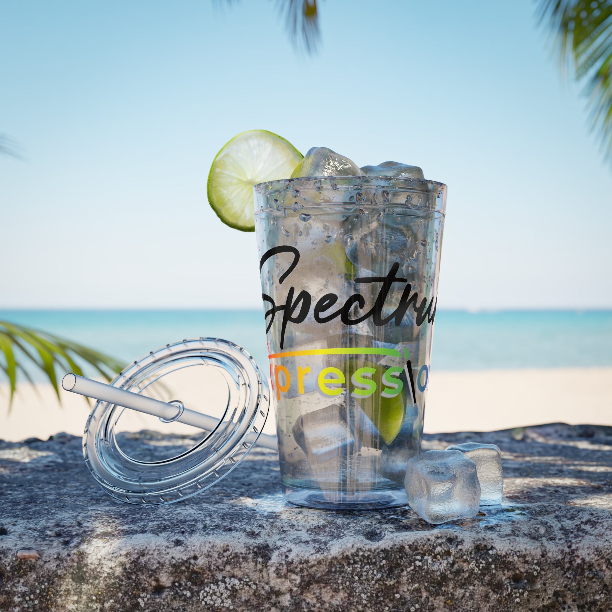 Image of Spectrum Expressions 16 oz Clear Acrylic Tumbler
